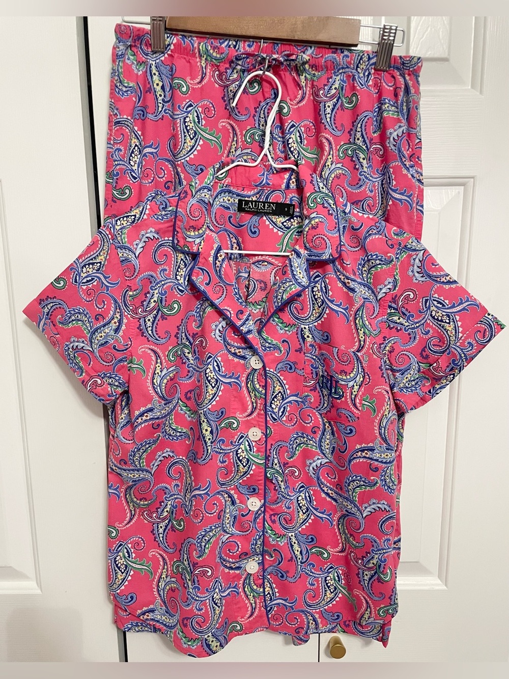 Ralph Lauren Pink Paisley Short-Sleeve Pajama Set